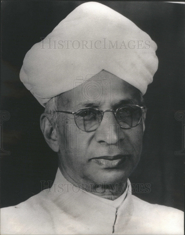 1964 Press Photo Sarvepalli Radhakrishnan President India Statesman - Historic Images
