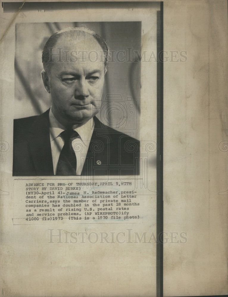 1973 Press Photo James H. Rademacher - Historic Images