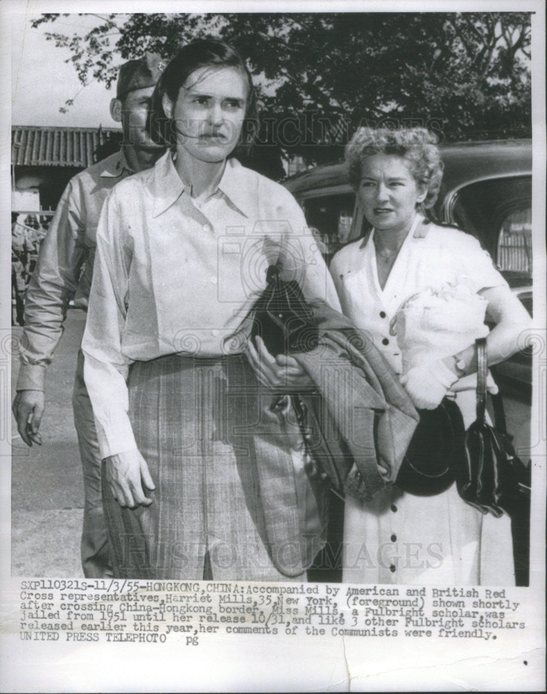 1955 Press Photo Harriet Mills Red Cross Representative - Historic Images