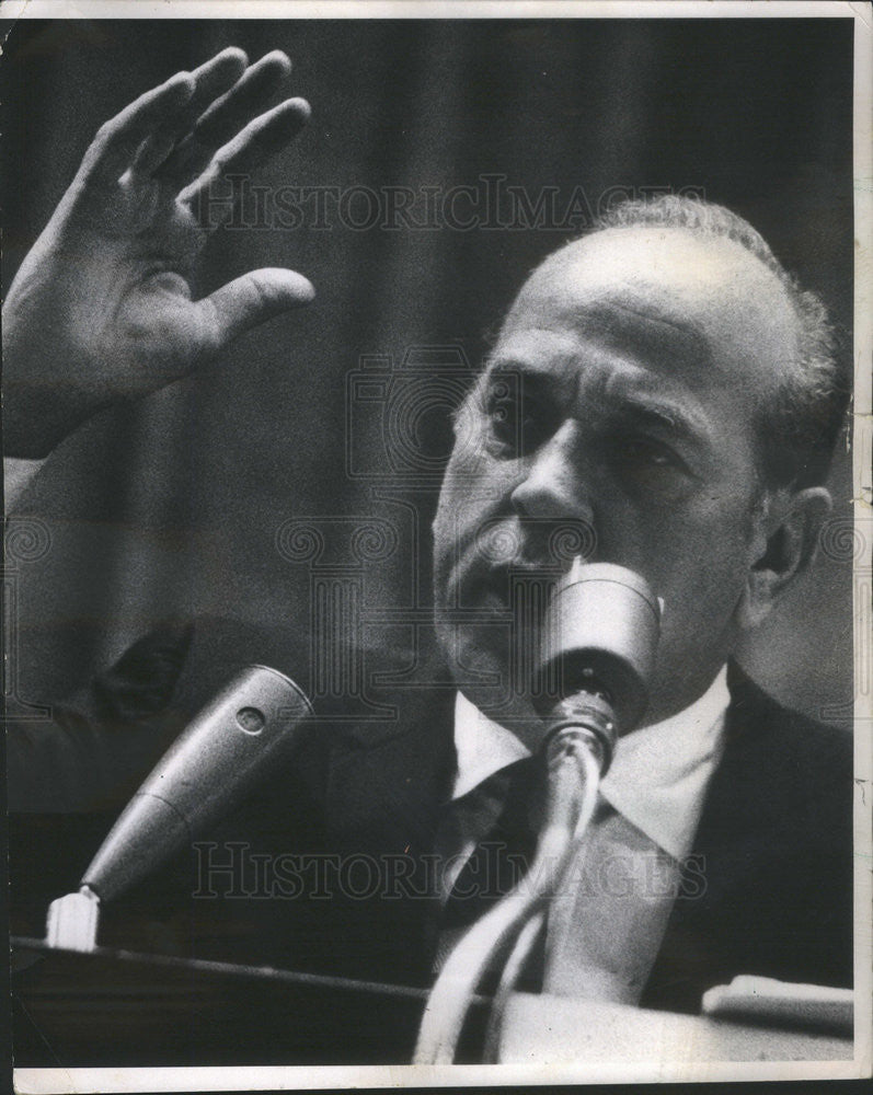 1968 Press Photo DJ Howard Miller Supports Pay Raises for Police Officers - Historic Images