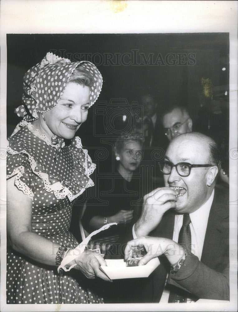 1955 Press Photo Republican Committee Chairman Leonard Hall Hope Ridings Miller - Historic Images