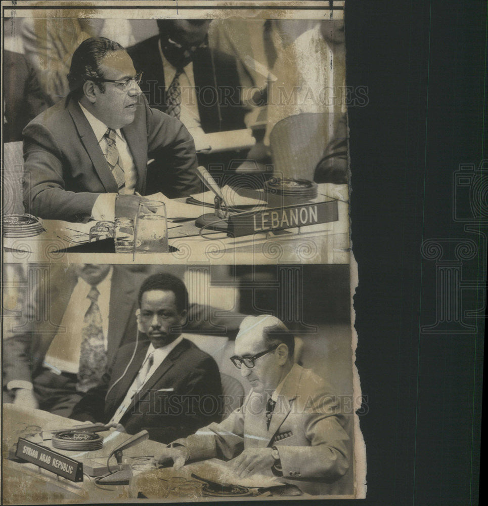 1972 Press Photo Lebanese Amb. Edouard Ghorra at Security Council meeting - Historic Images