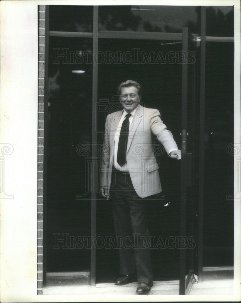 1985 Press Photo Fidel Ghini Mayor Highwood Village - Historic Images