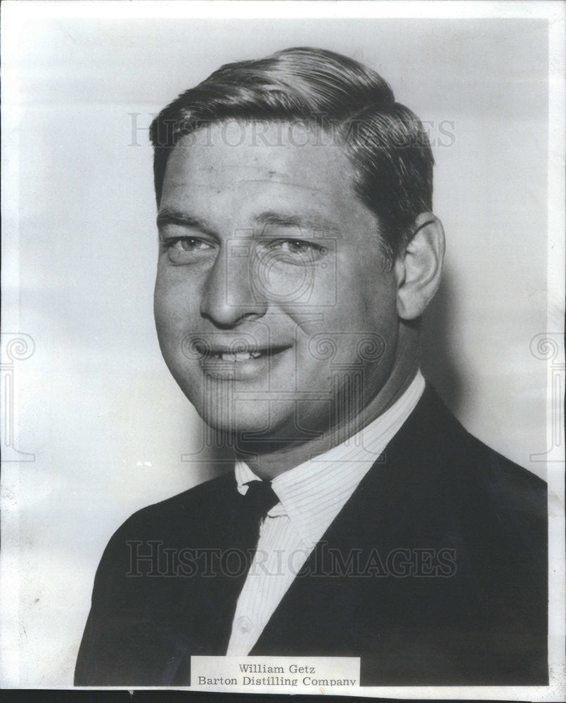 1967 Press Photo William Getz Vice President of Berton Distilling Co. - Historic Images