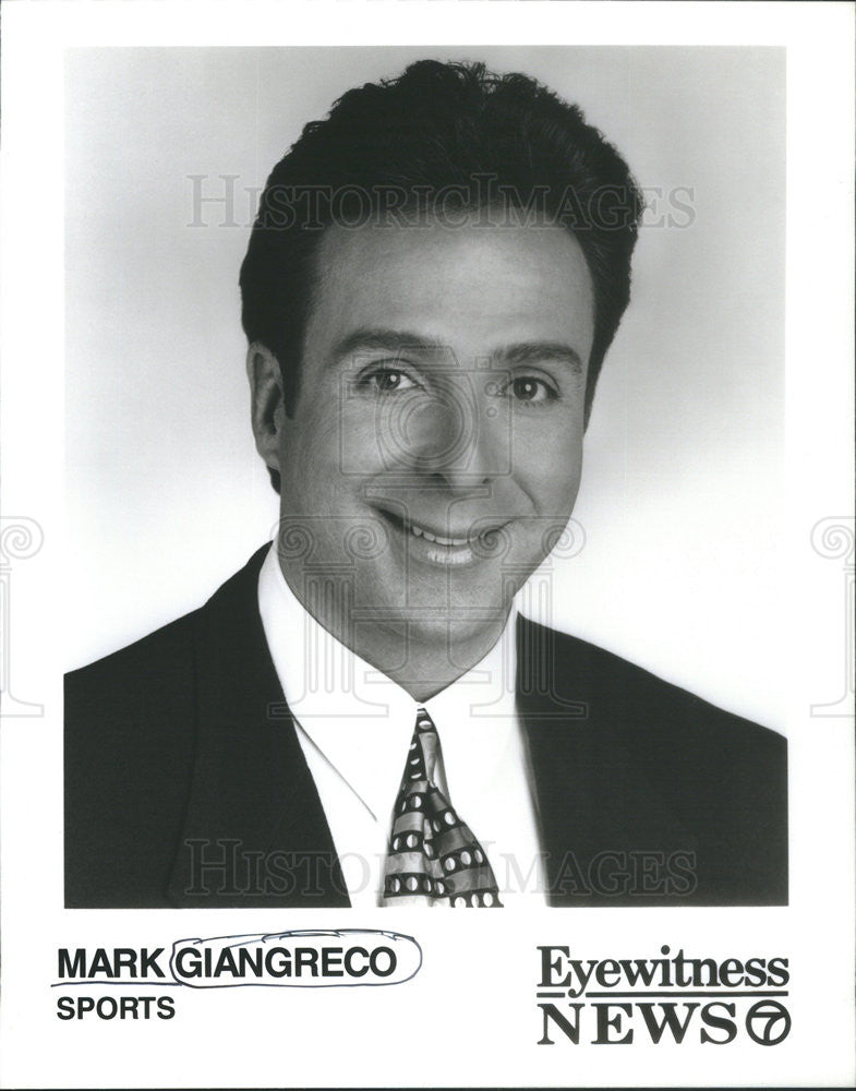 Press Photo Mark Giangreco Sportscaster - Historic Images