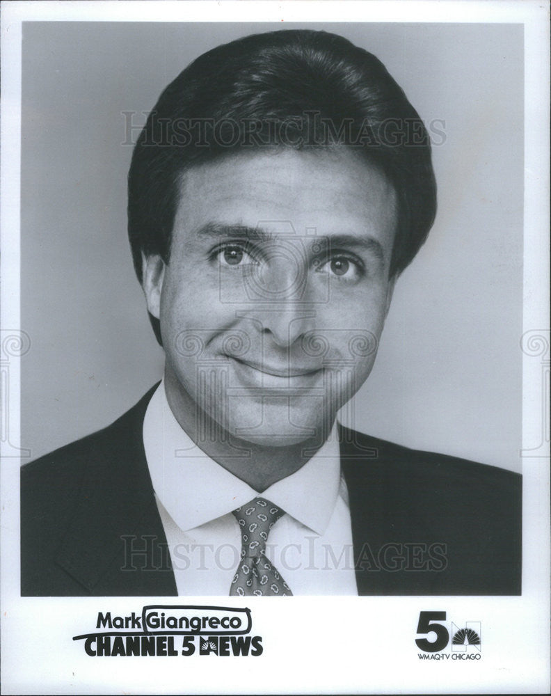 1985 Press Photo Channel 5 News Sports Anchor Mark Giangreco - Historic Images