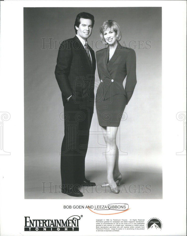 1994 Press Photo Entertainment Tonight Hosts Bob Goen And Leeza Gibbons - Historic Images