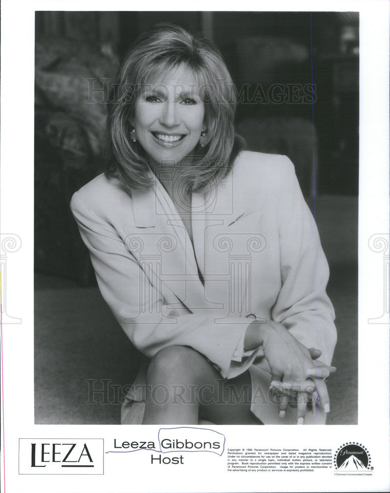 Press Photo Leeza Gibbons Host - Historic Images