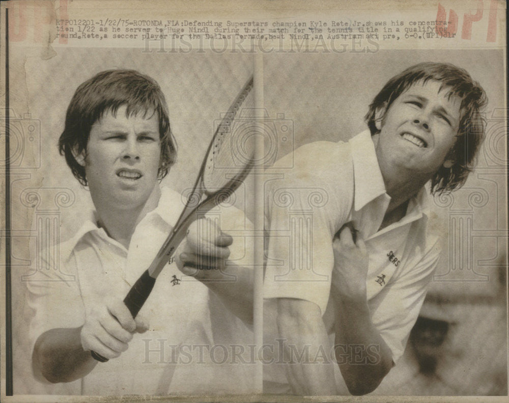 1975 Press Photo Kyle Rote Jr., Tennis champ. - Historic Images