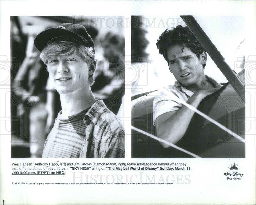 1990 Press Photo Anthony Rapp &amp; Damon Martin Star In Sky High - Historic Images