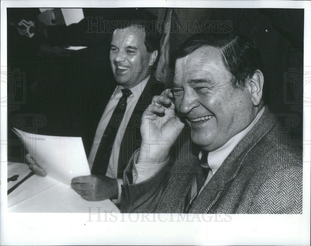 1992 Press Photo Congressman D. Rostenkowski and Mayor Daley - Historic Images