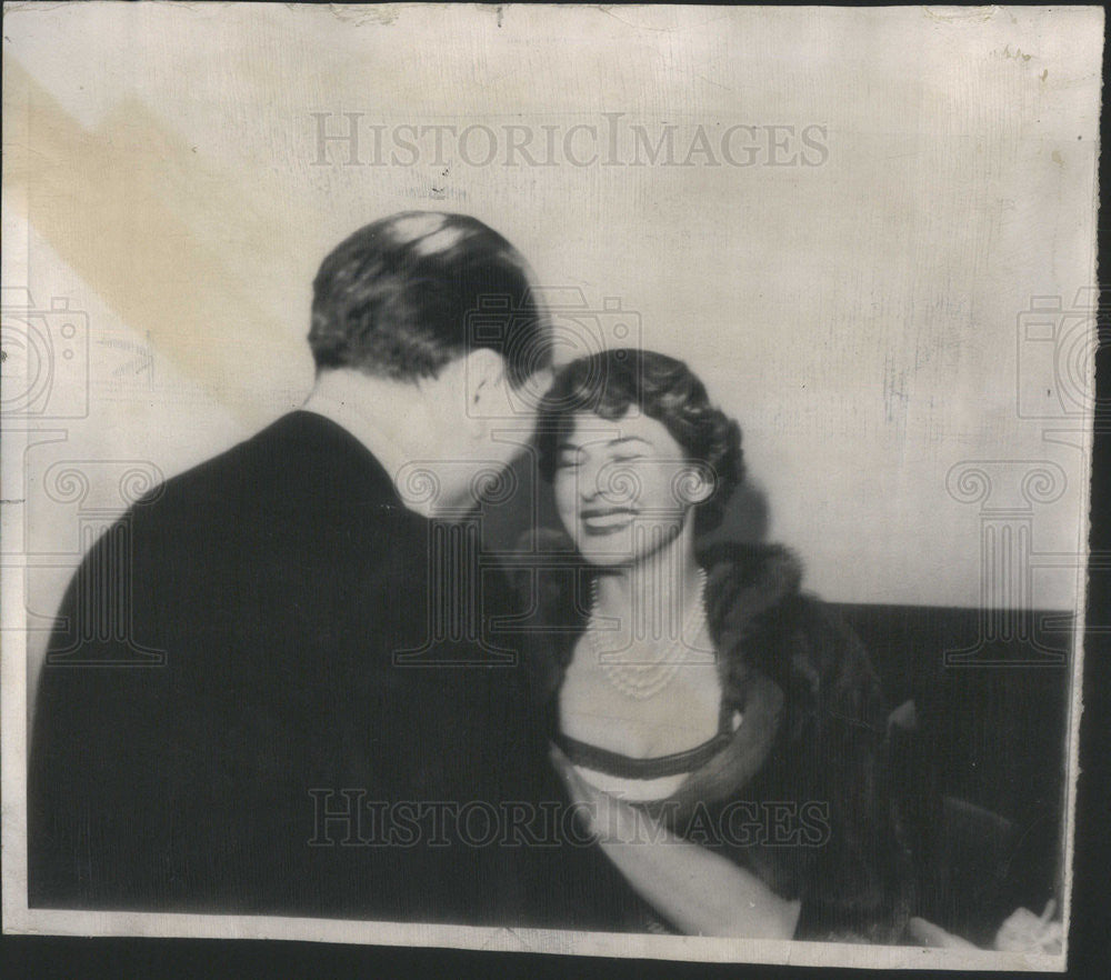 1950 Press Photo Actress Ingrid Bergman And Film Producer Roberto Rosselli - Historic Images