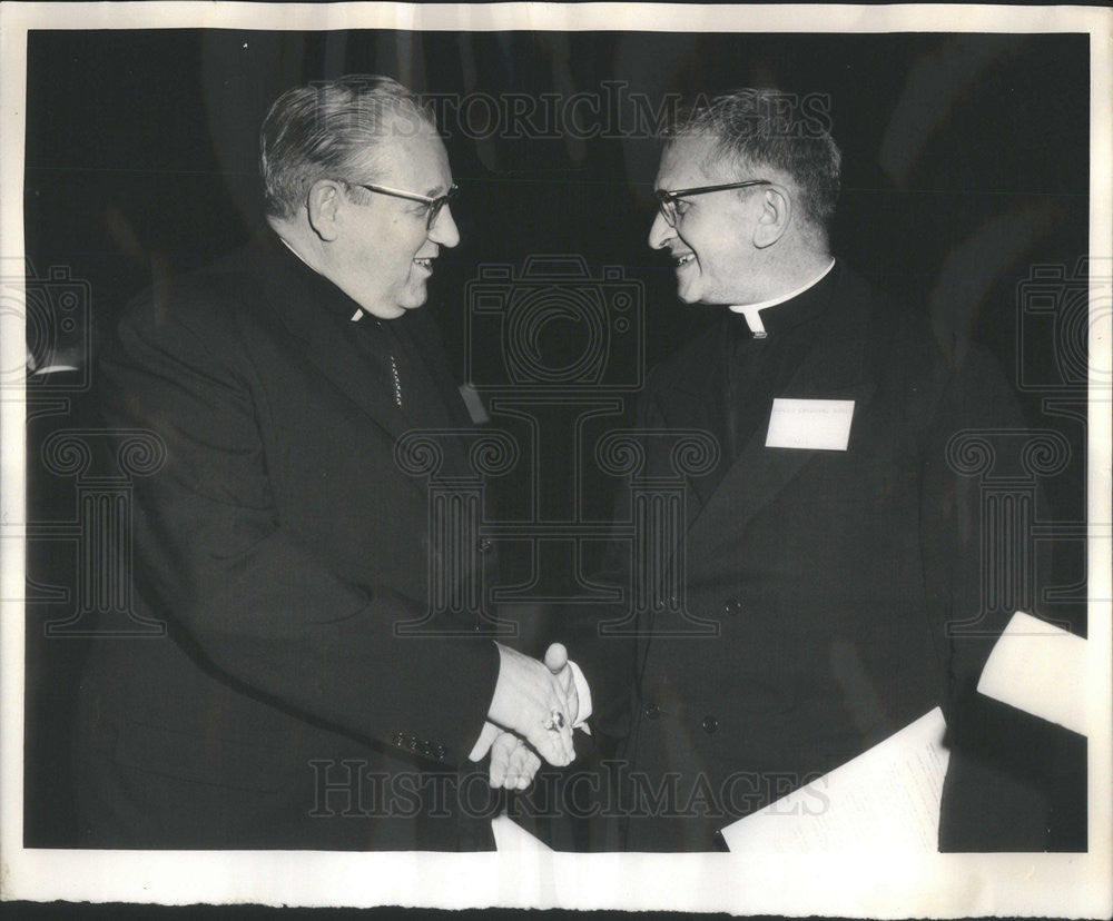 1966 Press Photo Archbishop John Cody Of Chicago And Agnelo Cardianl Rossi - Historic Images