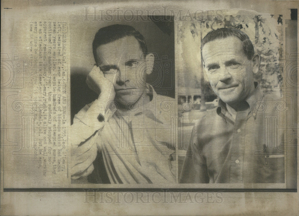 1970 Press Photo Jack O&#39;Leary had hiccups for 7 yrs - Historic Images