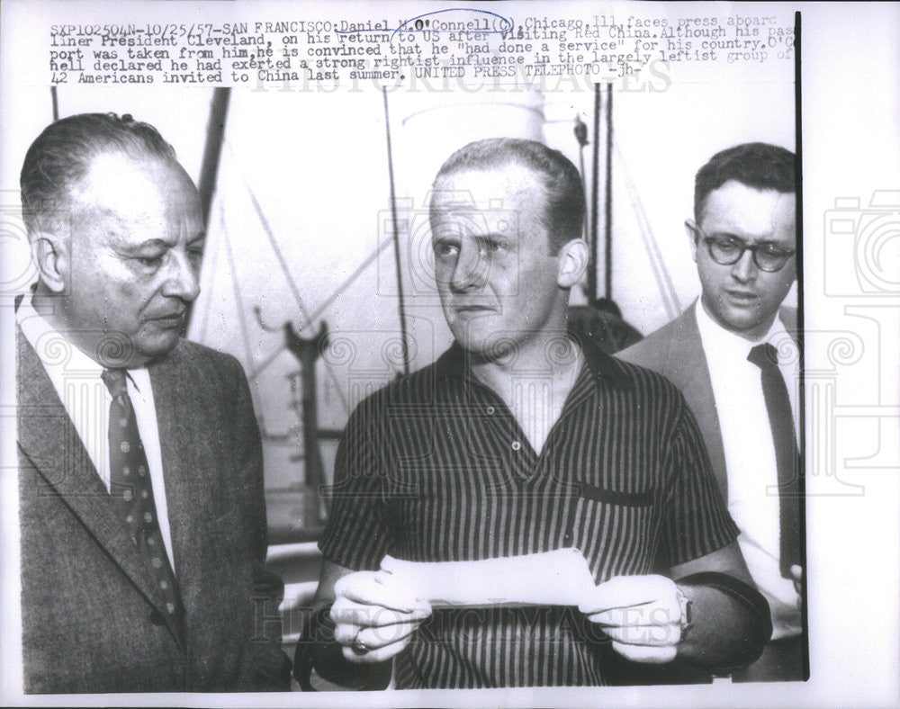 1957 Press Photo Daniel O&#39;Connell - Historic Images