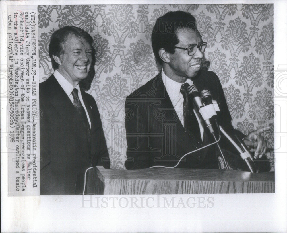 1976 Press Photo Democratic Presidential Candidate Jimmy Carter Washington - Historic Images