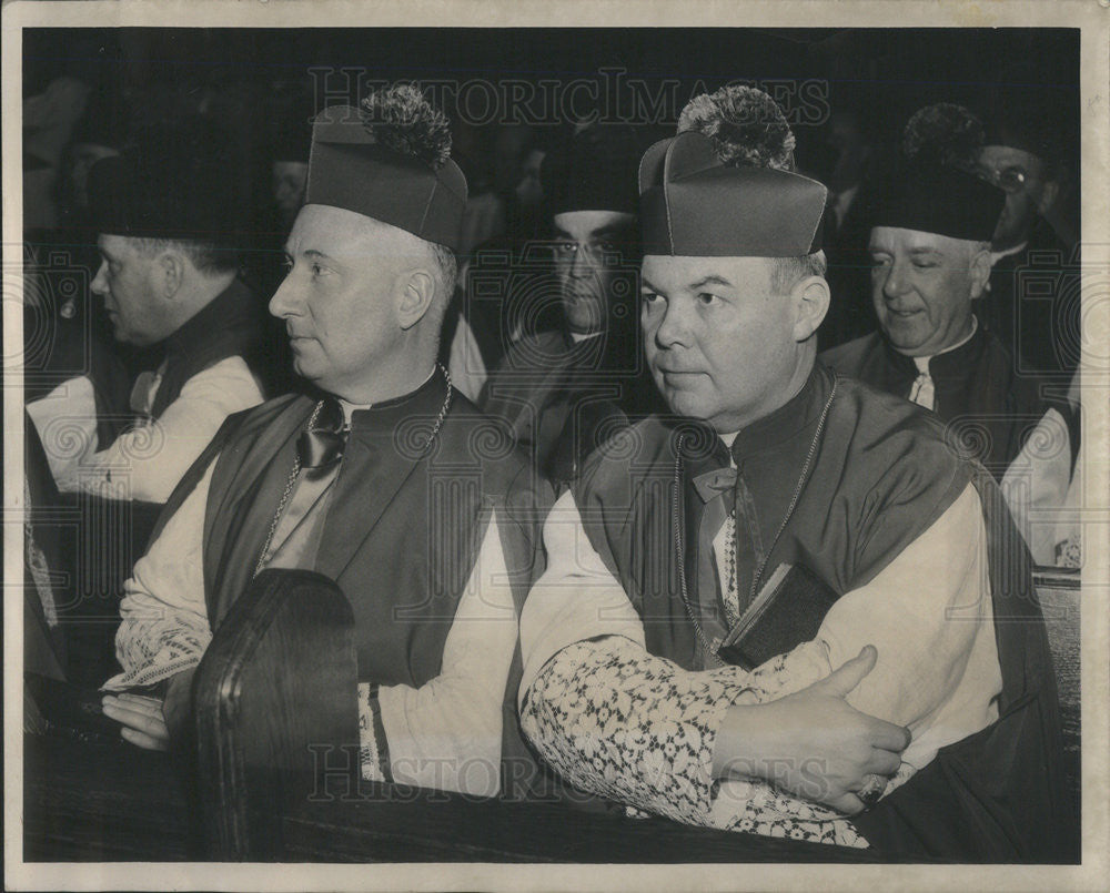 1949 Press Photo Bishop William O&#39;Connor Springfield Illinois - Historic Images