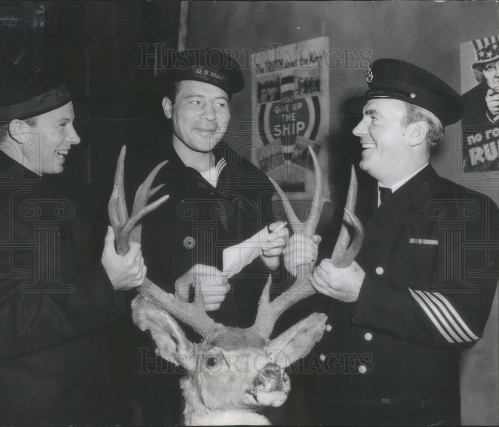 1942 Press Photo George Murphy Pat O'Brien Max Baer Star Navy Comes Through - Historic Images