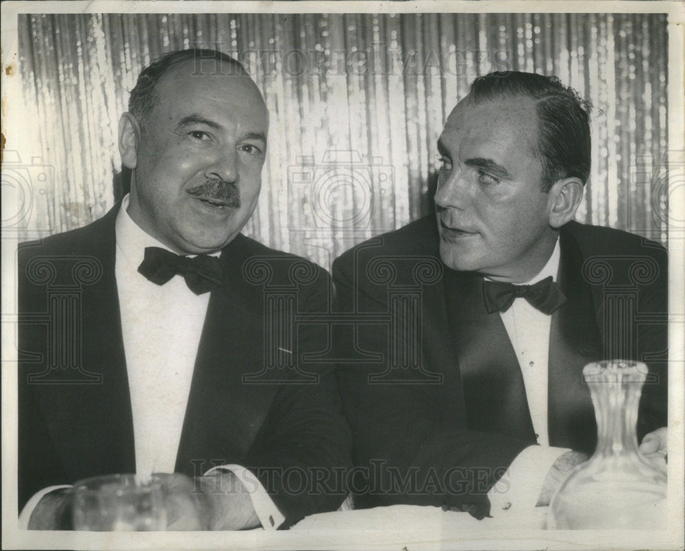 1941 Press Photo Honorary Dinner Attendees Rabbi Louis Mann Pat O&#39;Brien Chicago - Historic Images