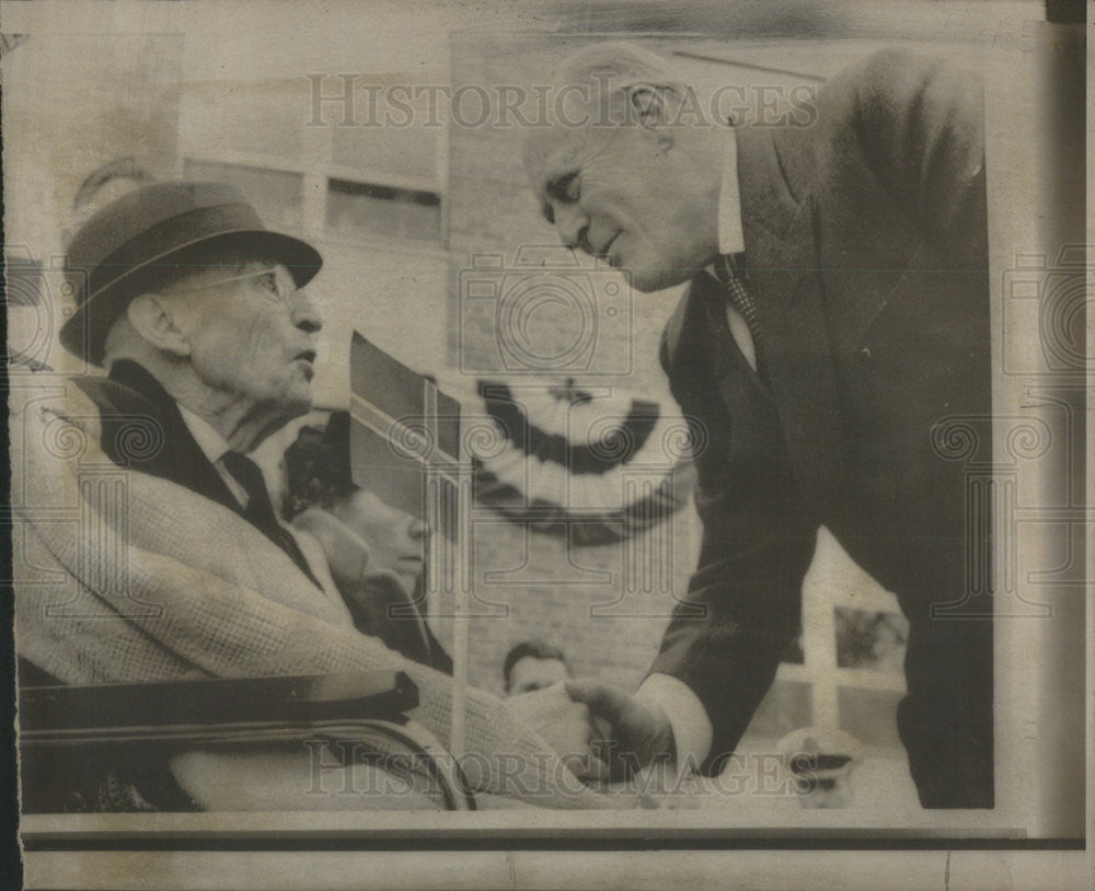 1968 Press Photo King Olav V/Norway/Reverend Herman Jorgensen - Historic Images