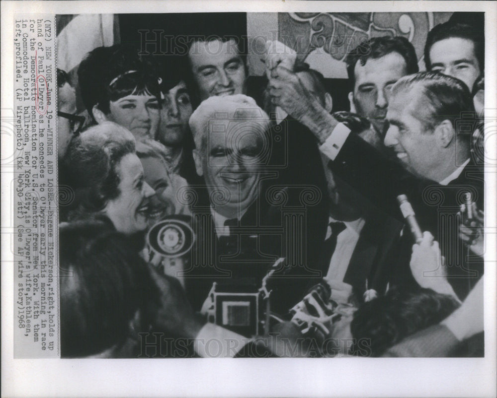 1968 Press Photo Eugene Nickerson Paul O&#39;Dwyer Democratic nomination U.S Senator - Historic Images