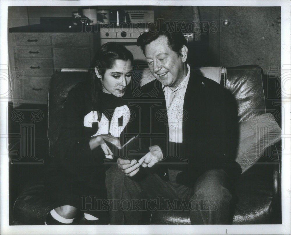 1982 Press Photo Donald O&#39;Connor/Actor/Singer/Dancer/Liz Georges - Historic Images