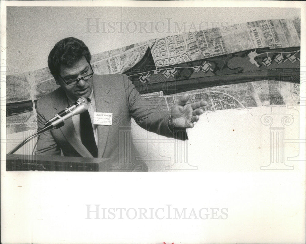 1984 Press Photo Louis Viverito Cal-Sag Development - Historic Images