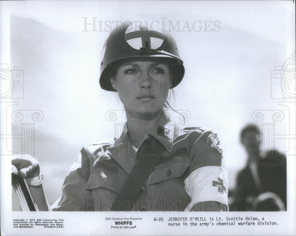 1975 Press Photo Jennifer O&#39;&#39;Neill is Lt. Scottie Halam in Whiffs - Historic Images