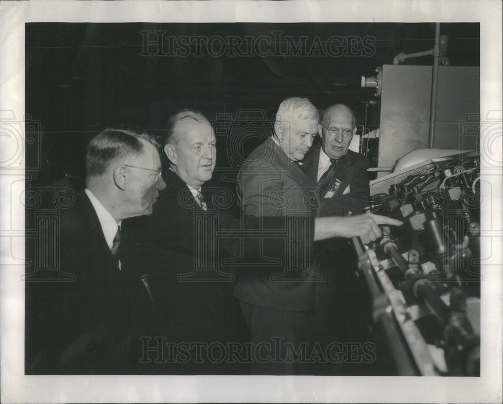 1947 Press Photo C.A. Skog, Cyrus Osborn, C.E. Wilson &amp; Charles F. Kettering - Historic Images