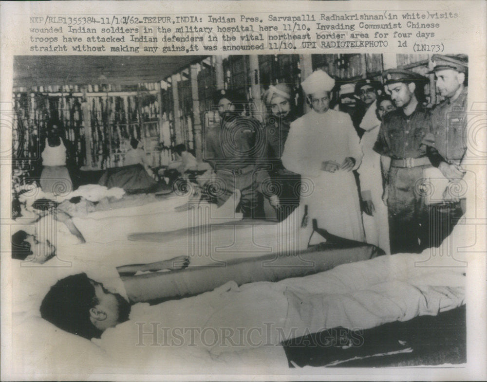 1962 Press Photo Indian Pres. Sarvapalli Radhakrishnan - Historic Images