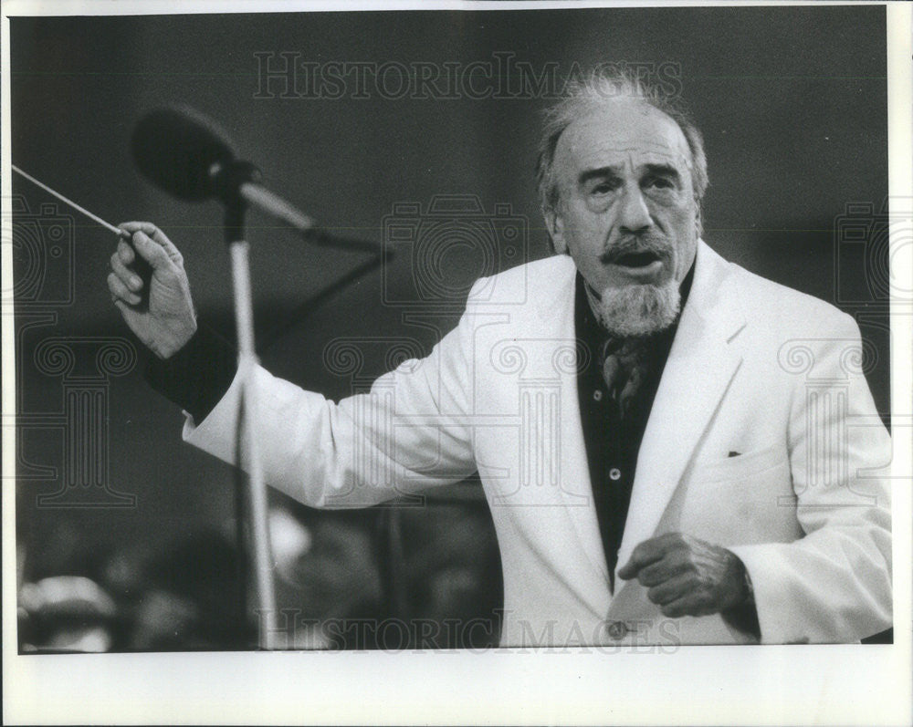 1982 Press Photo Mitch Miller Conductor Singer Chicago Symphony Orchestra - Historic Images