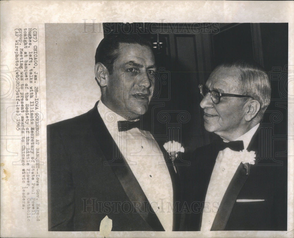 1965 Press Photo Paul Powell Illinois State Secretary - Historic Images