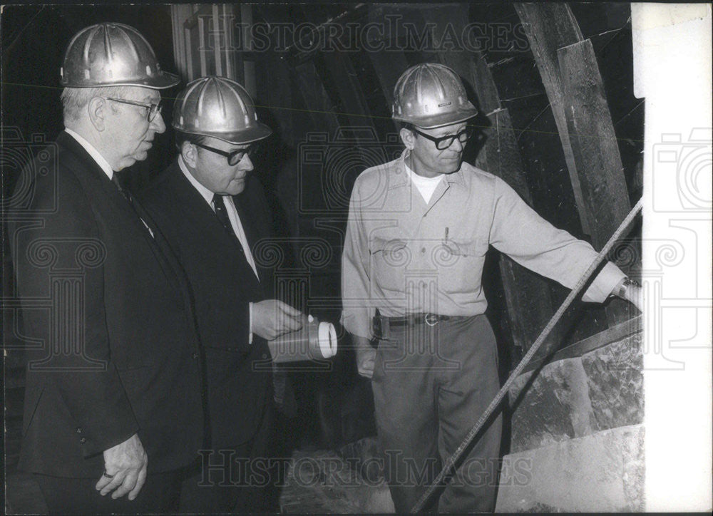 1970 Press Photo Paul Powell, Gov. Richard B. Ogilvie, Harvey Williams - Historic Images