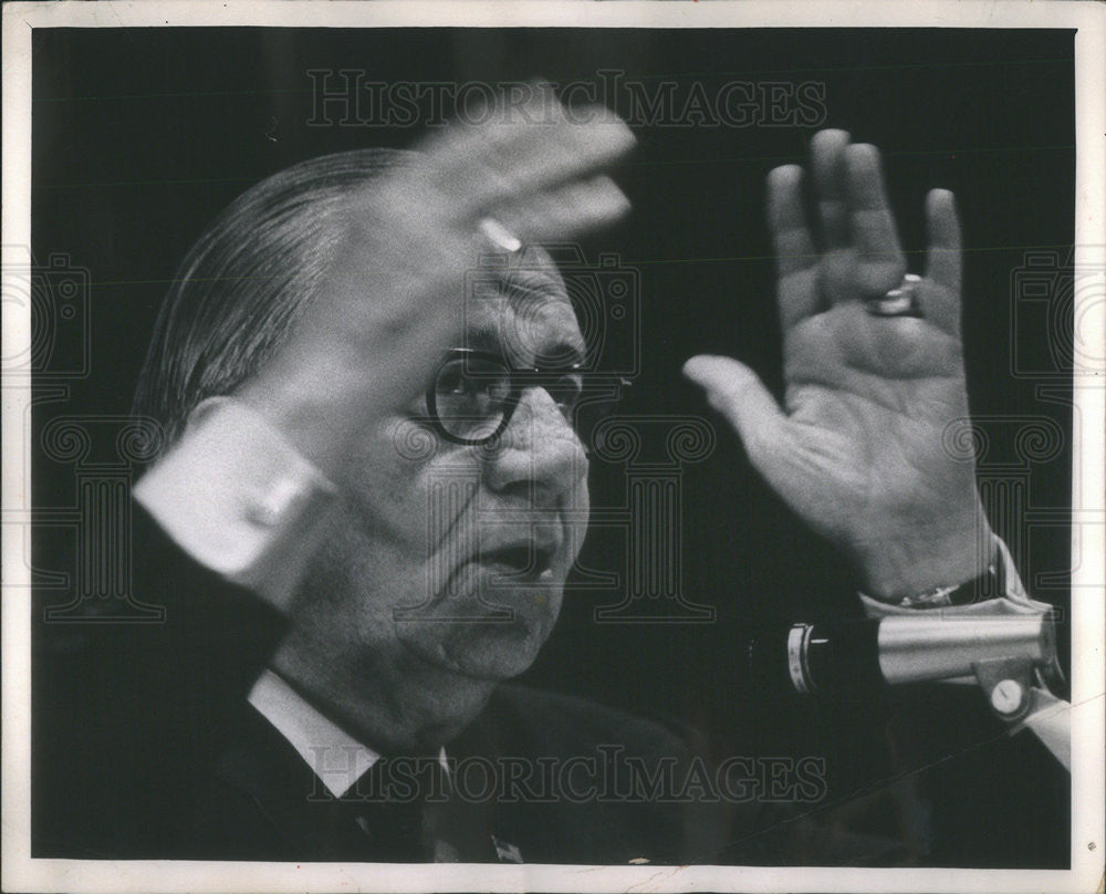 1968 Press Photo Paul Powell Illinois Secretary State - Historic Images