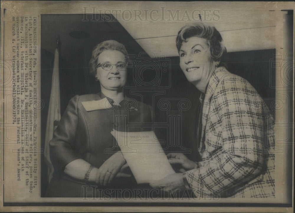 1970 Press Photo Mrs. Patricia Reilly Mitt Assistant Secretary of Health - Historic Images