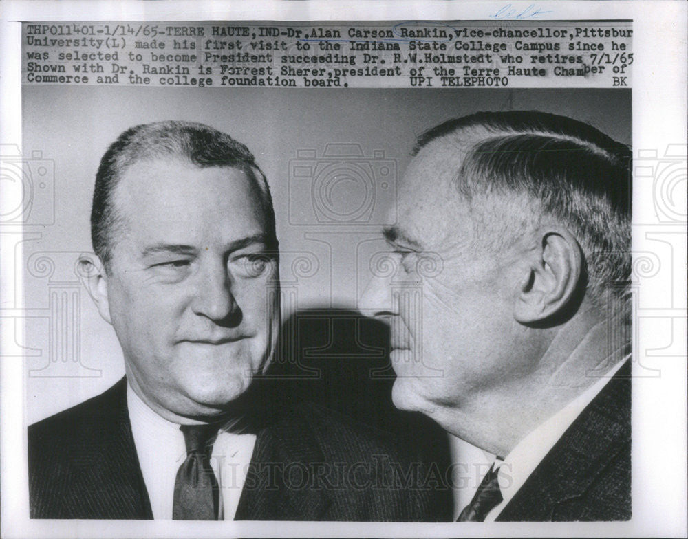 1965 Press Photo Dr. Alan Carson Rankin Vice-Chancellor Pittsburgh University - Historic Images