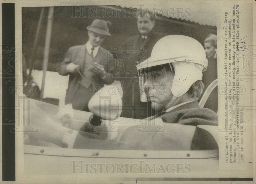 1976 Press Photo J. Paul Getty American Industrialist - Historic Images