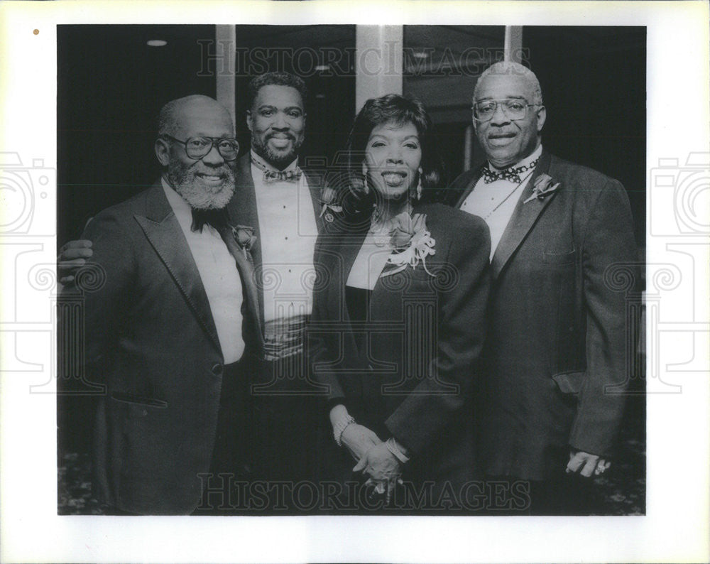 1993 Press Photo Barbara Gardner Proctor Bill Pinkney Horace Smith Charles Mingo - Historic Images