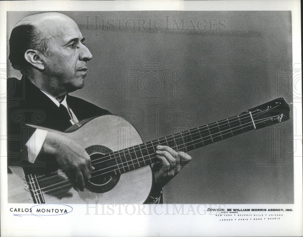 1971 Press Photo Carlos Montoya Flamenco Guitarist - Historic Images