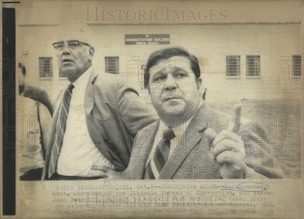 Press Photo A.M Monahan Illinois Correction Bureau Assistant Director - Historic Images