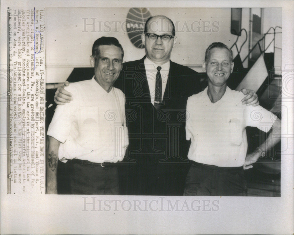 1967 Press Photo Robert W. Monahan, Thomas R. Scales, Richard Nussell - Historic Images