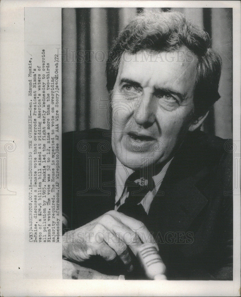 1972 Press Photo Senator Edmund Muskie - Historic Images