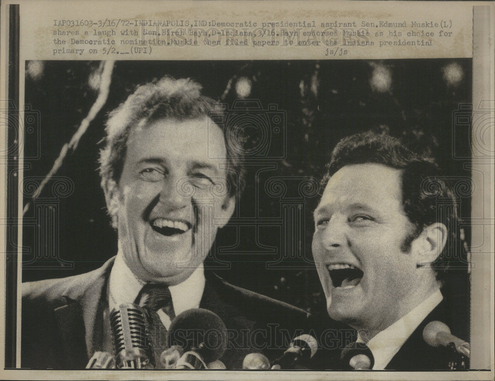 1972 Press Photo Edmund Muskie American Democratic Politician - Historic Images