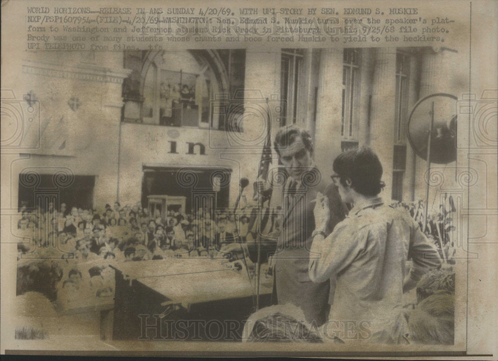 1969 Press Photo  Edmund Muskie American Democratic Politician - Historic Images