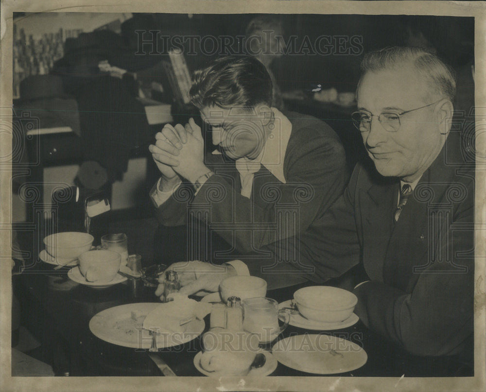 1947 Press Photo Arnold Petersen Slain Woman&#39;s Husband - Historic Images