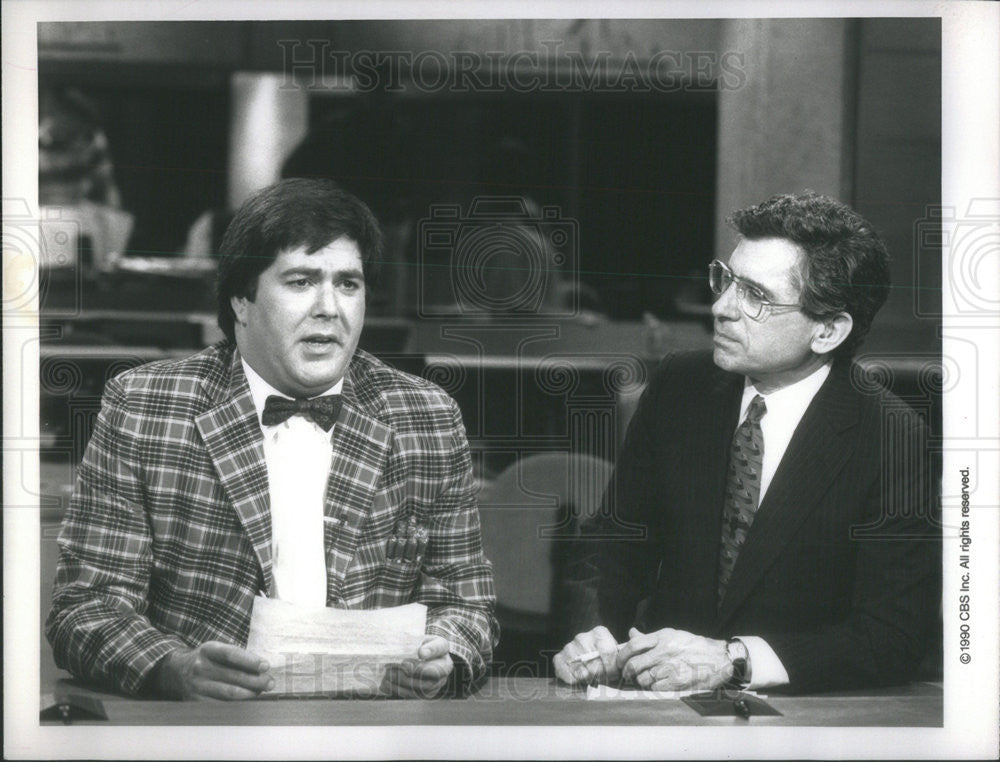 1990 Press Photo Kevin Meaney & Walter Jacobson Appear On Uncle Buck 