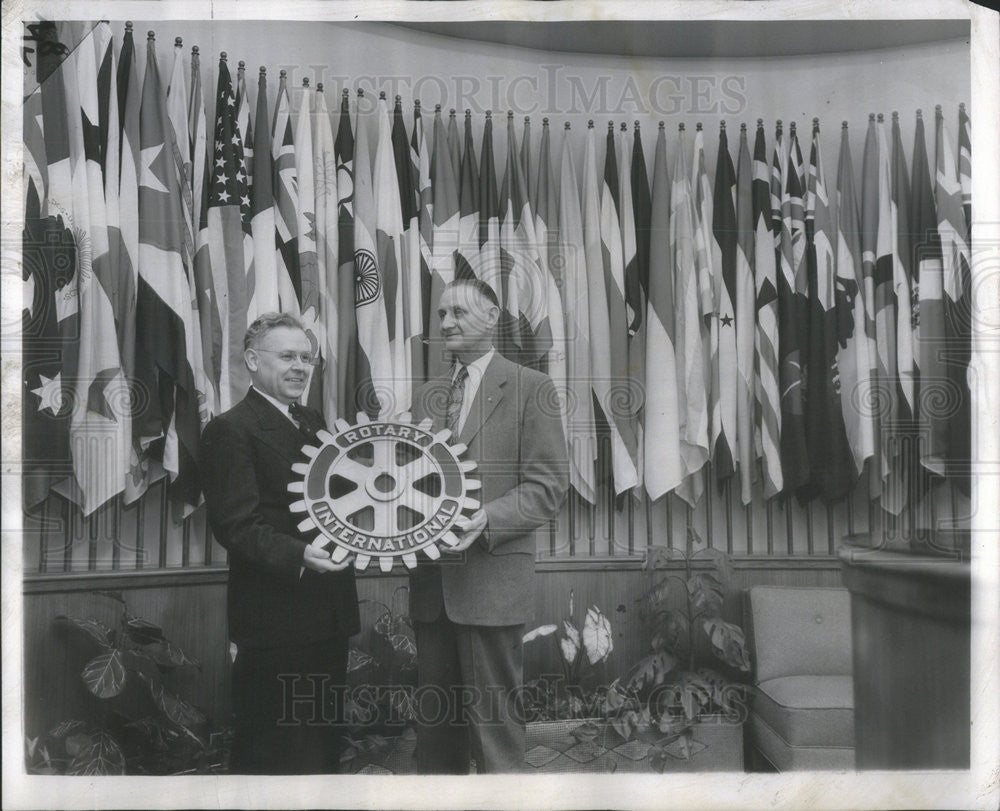 1955 Press Photo Rotary 50th Anniversary - Historic Images