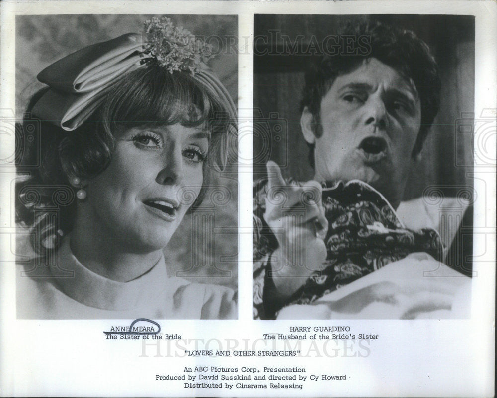 1970 Press Photo Anne Meara &amp; Harry Guardino star in Lovers and Other Strangers - Historic Images