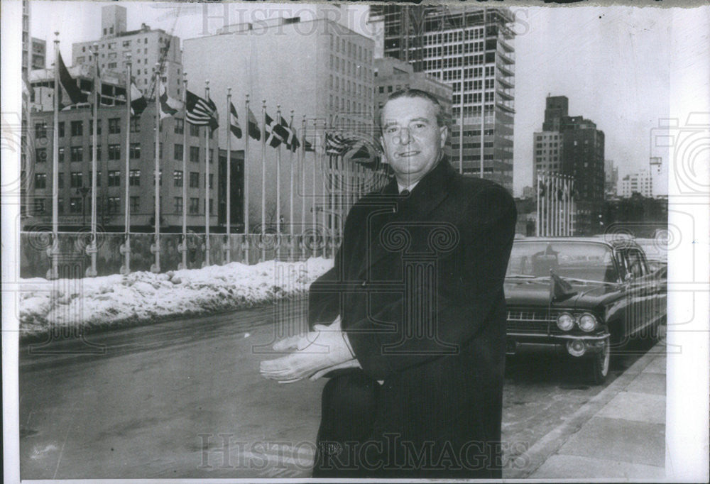 1960 Press Photo Sean MacKeown Replacing Carl Van Horn Head United Nations Force - Historic Images