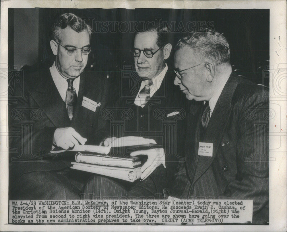 Press Photo Mc Kelway Washington Star Presiden American Society Newspaper Editor - Historic Images